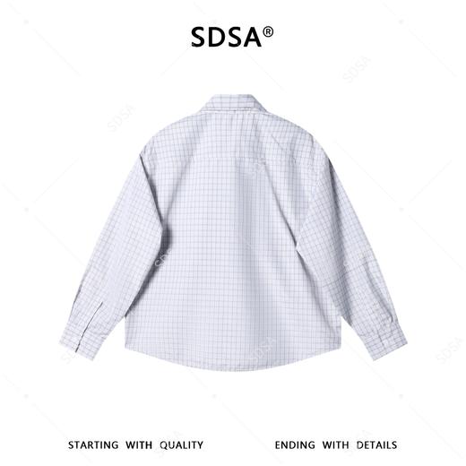 SDSA男装2026新款高贵轻奢韩版简约格子双翻领长袖衬衫百搭衬衣 商品图4