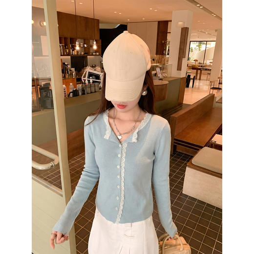 <曾小咸推荐>3.12现货秒杀 ！微信超特价！韩系蕾丝边2色针织衫 日常139.99 立减80 秒杀59.99！！ 商品图3