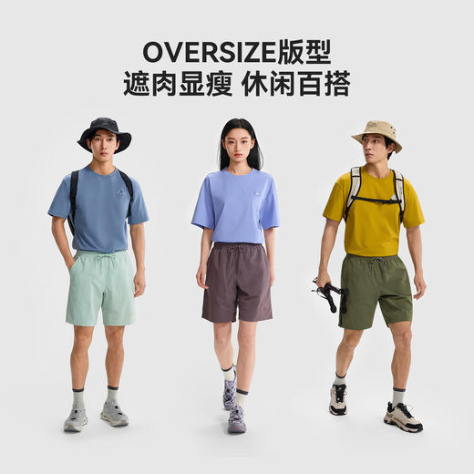 伯希和户外休闲短裤男春季新款轻量防泼水徒步登山裤健身运动裤女 商品图3