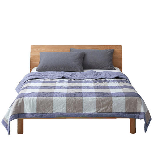 无印水洗棉夏被良品格纹夏凉被全棉空调被新疆纯棉单人双人夏凉被 商品图3