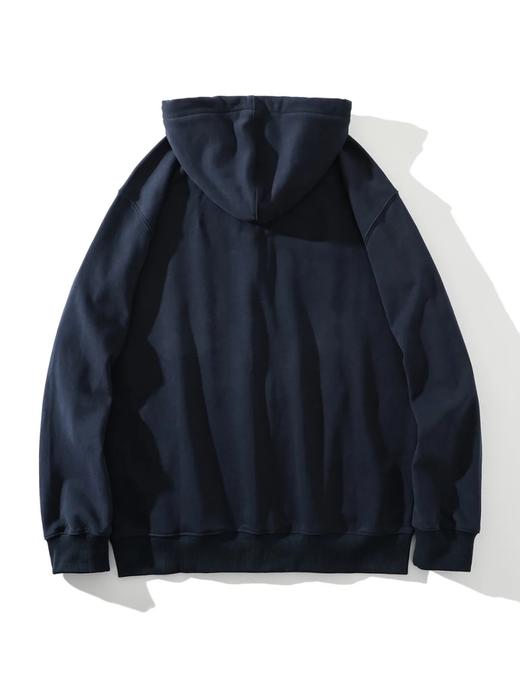 F030603高克重棉质混纺内里科技擦毛设计拉链开衫外套纯色抓绒琐温保暖长袖连帽卫衣 商品图9