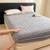 日式无印牛奶绒夹棉床笠良品秋冬保暖床罩纯色加厚床垫透气防滑 商品缩略图2
