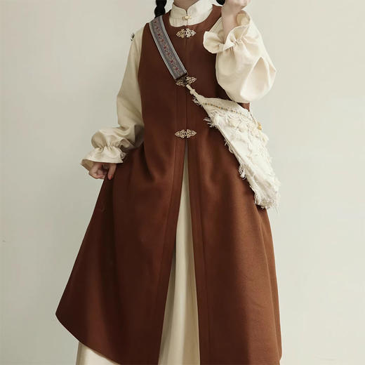 裁缝学苑AH128立领连衣裙纸样毛呢比甲套装女装汉服套装样板 商品图2