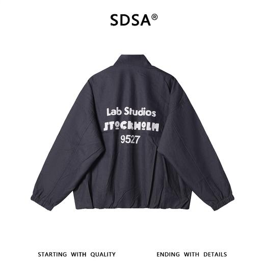 SDSA男装2026新款高贵轻奢做旧风格字母印花拉链立领夹克百搭时尚 商品图4