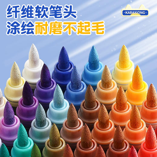 【万物皆可画❗咔巴熊马克笔套装】采用智能控墨系统，相比传统丙烯6大优势，色调高保真覆盖力强，可叠色笔芯马克笔小学生专用幼儿园水彩笔L 商品图2