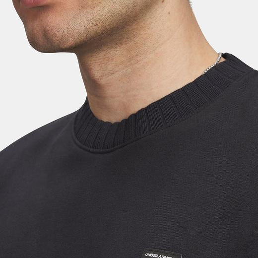 UA安德玛秋冬新款男子休闲运动落肩宽松黑色圆领卫衣 6003939-004 商品图4