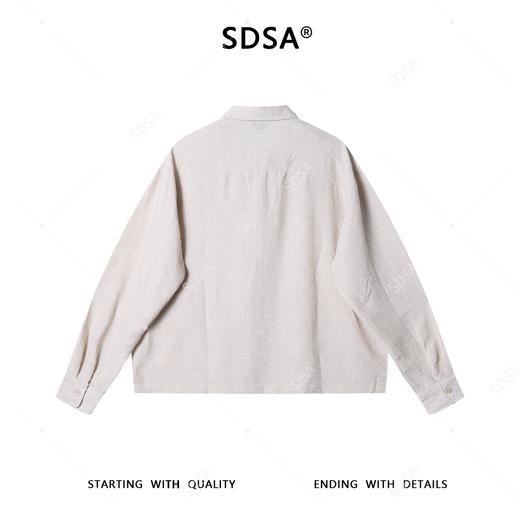SDSA男士秋冬新款痞帅男装简约纯色亲肤翻领长袖衬衫百搭休闲衬衣 商品图4