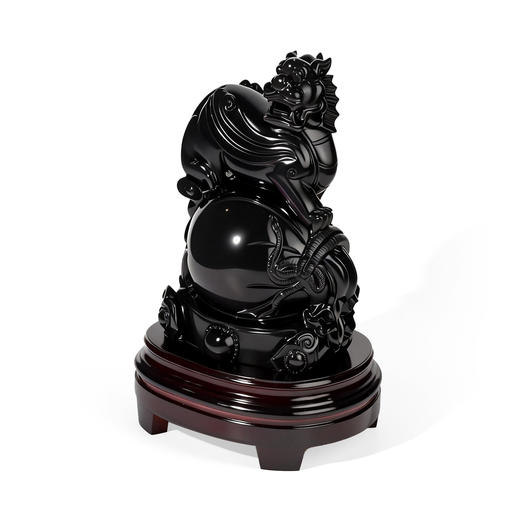 黑曜石貔貅摆件 揽金纳福基业稳固 商品图2