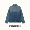 NPC潮牌做旧复古丹宁水洗牛仔夹克翻领刺绣拉链外套NP42DC02 J 商品缩略图1