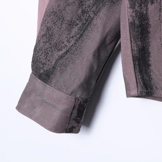 SDSA男装2026新款高贵轻奢设计师百搭撞色印花长袖衬衫百搭宽松 商品图3