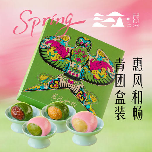 南京大牌档 沙燕风筝青团 低糖红豆/盐水鸭肉松/美龄粥山药/雨花茶馅 两个装/整盒装（每周五发货） 商品图0