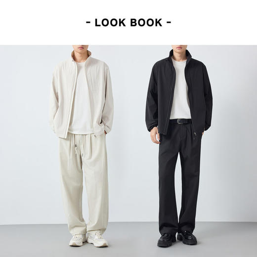 墨麦客男装城市运动立领男士外套2026春新款简约纯色夹克男81601. 商品图4