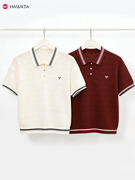 哈瓦塔贝壳凉感POLO网球短袖H360118 商品图5