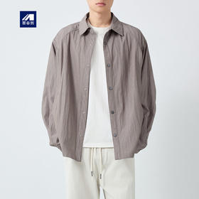 墨麦客男装美式复古衬衫式夹克男2026春季新款宽松男士外套81609.