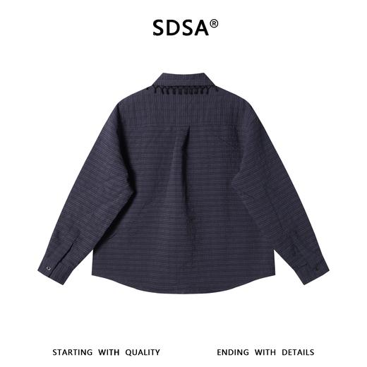 26CS25SDSA男装2026新款高贵轻奢简约时尚领口珠子花边翻领长袖衬衫百搭 商品图5