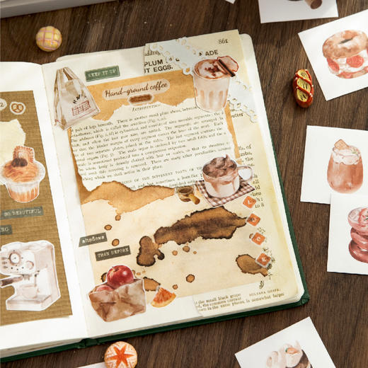 暮光素材本 周末咖啡社系列生活卡通风手帐本 商品图3