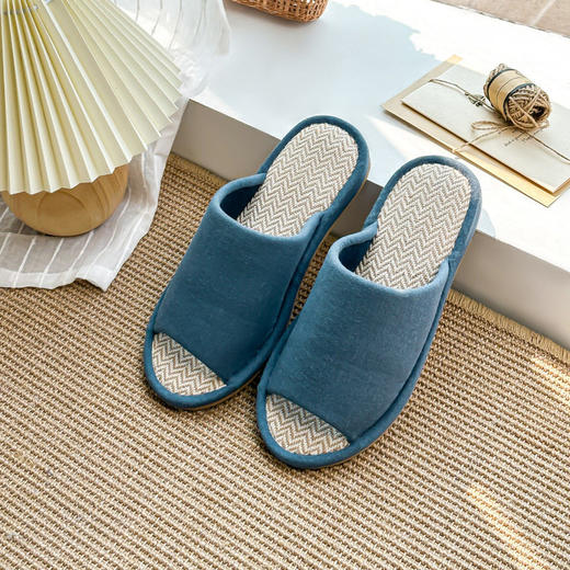 日式无印凉拖鞋良品夏季家居拖鞋纯色男女凉席底情侣防水拖鞋 商品图3