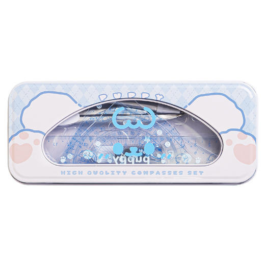 【老师推荐❗️咔巴熊套尺圆规七件套】采用结实耐用铁盒包装，包含常规七件套❗️尺子刻度清晰❗️学生专用圆规尺子7件套小学生奖品礼物学习用品文具L 商品图4