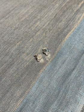 Rosa Maria 26SS MUSCA 八切原矿钻手工纯银耳饰