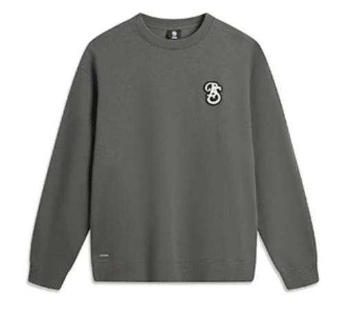 李宁反伍BADFIVE男子加绒保暖宽松套头卫衣AWDV879-7 商品图0