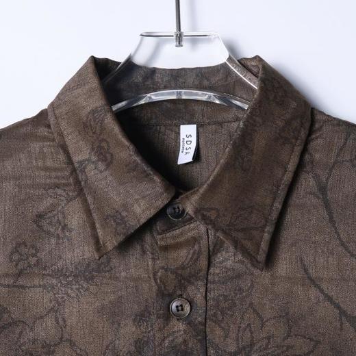 SDSA男装2026新款高贵轻奢时尚复古花卉满印衬衫百搭时尚长袖衬衣 商品图1