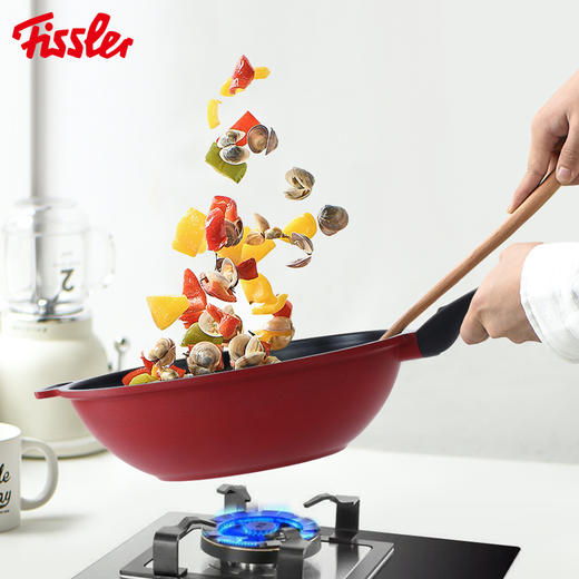 德国菲仕乐Fissler食小色32CM深型不粘煎炒锅家用炒锅电磁炉燃气通用 商品图4