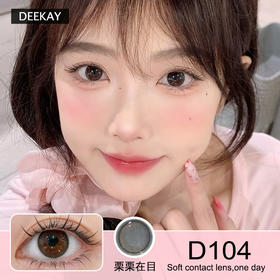 Deekay日抛隐形眼镜  D104栗栗在目  1盒/10片