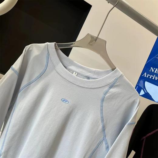 F030672户外山系撞色明线空气层柔软透气运动长袖T恤衫 商品图5