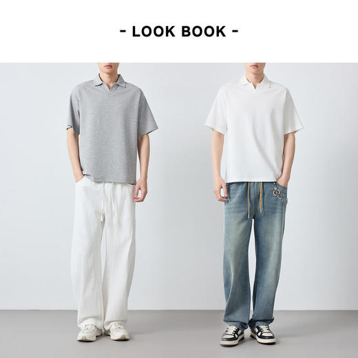 墨麦客高智通勤肌理感polo衫男2026夏新款纯色男士短袖t恤75210. 商品图4