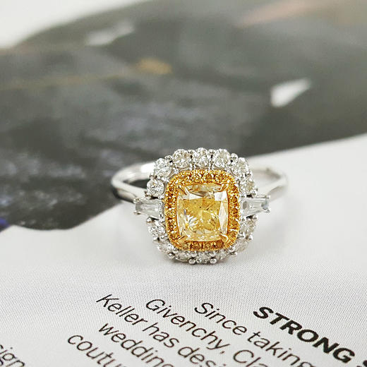 【天然正品】AU750白金经典时尚垫型1.003克拉钻石戒指 15号（戒圈可改）140226TJ35 商品图4