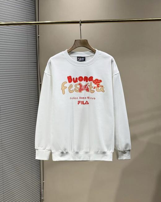 F0306125情侣套头卫衣精梳棉面料26春新年男女同款红色上衣 商品图5