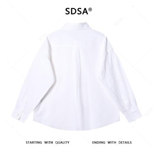 SDSA男士秋冬新款痞帅男装简约基础款纯色口袋翻领长袖衬衫百搭 商品图4