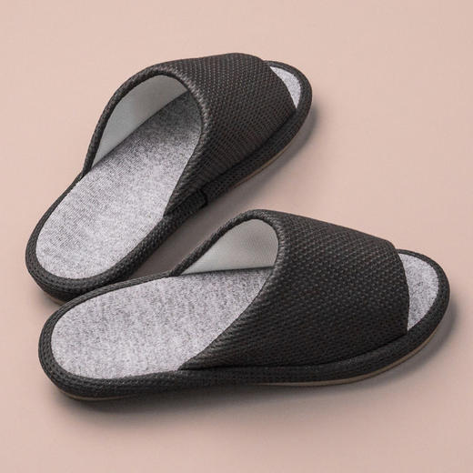 日式无印西川透气家居拖鞋良品布艺方式网眼简约地板地毯静音拖鞋 商品图3