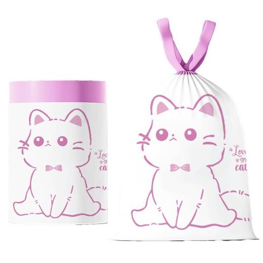 家用印花抽绳垃圾袋厨房大容量加厚防漏耐高温大号收口手提垃圾袋 商品图4