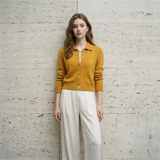 PALUOPO/PL翻领女开衫ET20132R-C/约重310g帕罗 商品图1