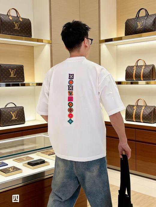 F030612新款日常通勤多巴胺logo刺绣款短袖圆领T恤 商品图2