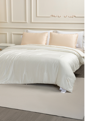 【堂皇】堂皇好梦连连桑蚕丝春秋被-白色