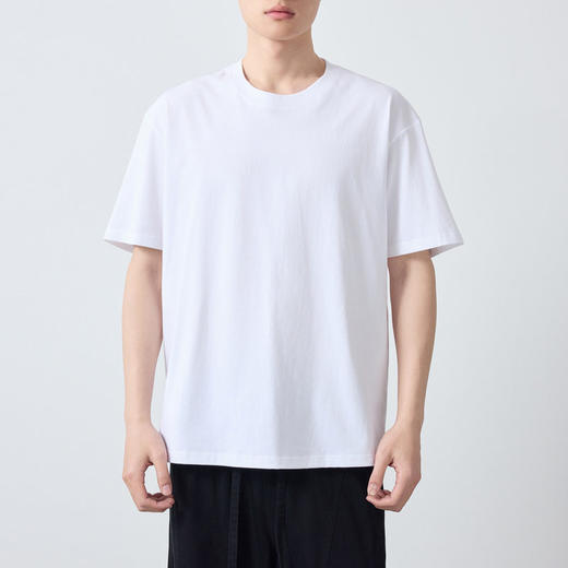 墨麦客男装高智通勤圆领短袖T恤男2026夏款230g纯棉男士t恤75265. 商品图1