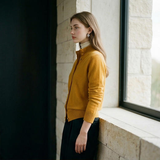 PALUOPO/PL半高领女开衫ET2F8322R//约重290g帕罗 商品图9