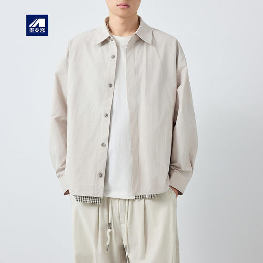 墨麦客男装美式休闲假两件翻领外套男2026春季新款男士夹克81602. 商品图0