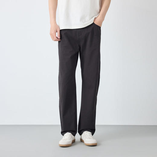 墨麦客男装高智通勤亚麻棉裤子男2026春季新款简约休闲裤男91561. 商品图2