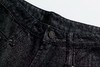 F030680做旧黑灰色高腰设计豹纹慵懒阔腿牛仔裤 商品缩略图9