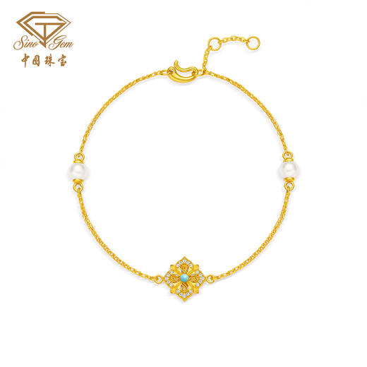 「金钿点睛」黄金足金“心上月”手链 商品图2