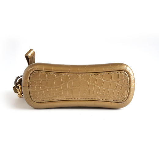 【95新】CHANEL香奈儿流浪包AS0865B00814N4775小号金色鳄鱼纹压花牛皮手提斜挎流浪包女士250226NJS25 商品图5