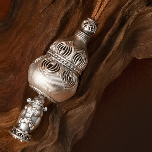 福禄招财葫芦吊坠 16克足银 商品图1