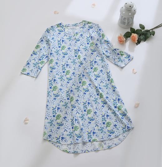 [32S棉莫套装]SCHIESSER德国舒雅女士春夏清爽七分袖睡裙家居裙32S棉莫代尔单面 50%棉50%莫代尔 尺码S-XL 31/26412D 商品图4