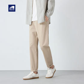 墨麦客男装高智通勤锥形休闲裤男2026春款半松紧腰男士裤子91545.