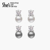 shes茜子方钻贝珠珍珠耳钉030602 商品缩略图1