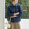 水洗复古牛仔衬衫女场长袖2026春装新款文艺休闲外穿上衣女式衬衣   MJ-61054 商品缩略图1