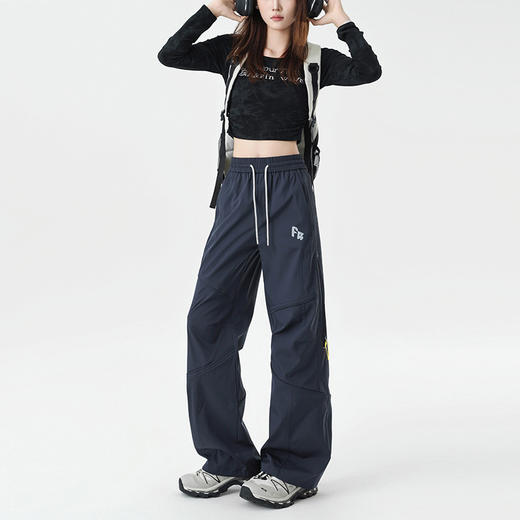 【热卖新款】2026年春季新款防水休闲裤 男女同款潮流多巴胺宽松直筒工装裤 商品图2